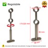GIRASOLE HOME® 2 x Adjustable Double Curtain Pole Bracket, Heavy