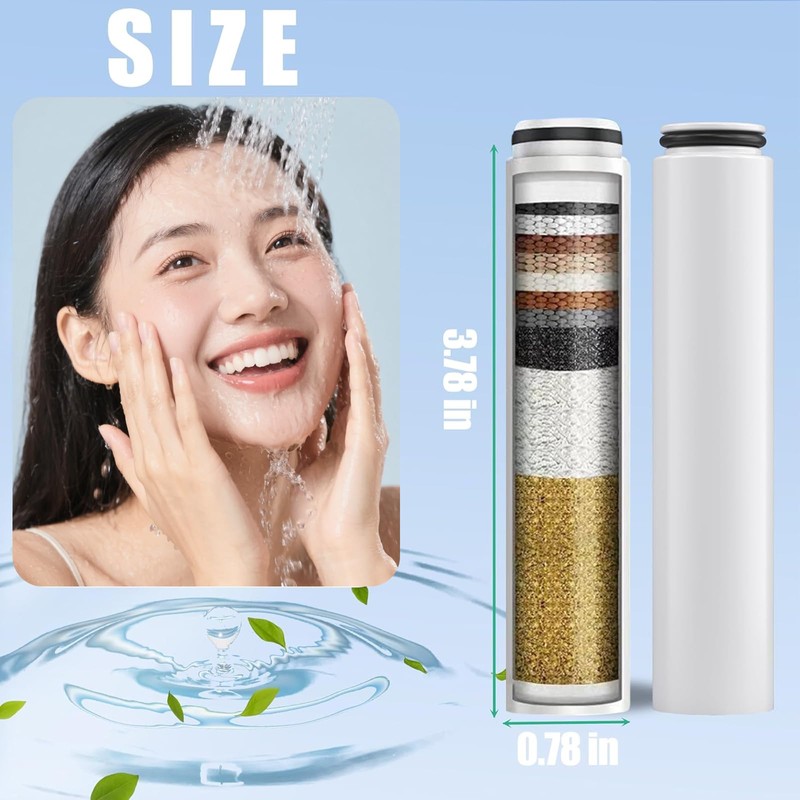 Shower Filter Cartridges Compatible with Cobbe, Water Softener Filters Beads,