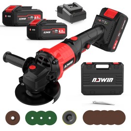 NAWIN Cordless Angle Grinder, 4-1/2 Inch Variable Speed Angle Grinder, Cordless Grinder With Battery And Charger, 9000rpm Brushless Motor, Battery Angle Grinder Tool For Metal Wood (4.0Ah Battery)