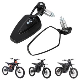 IUVWISN Motorcycle Rear View Side Mirror Handlebar Mirrors CNC for Surron Sur Ron LBX E-Ride Pro SR S SS 2.0 3.0 Talaria Sting MX3/R MX4 Talaria X3 XXX X Electric Dirt Bike Black,Direct Installation