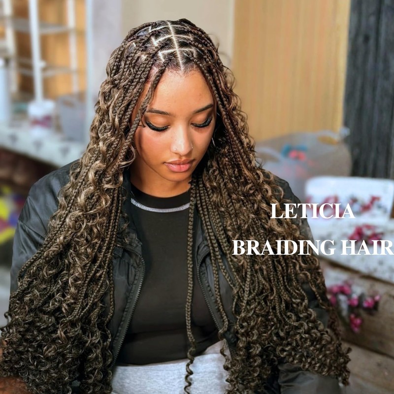 Ash Brown Braiding Hair Pre stretched Synthetic Boho Hair for