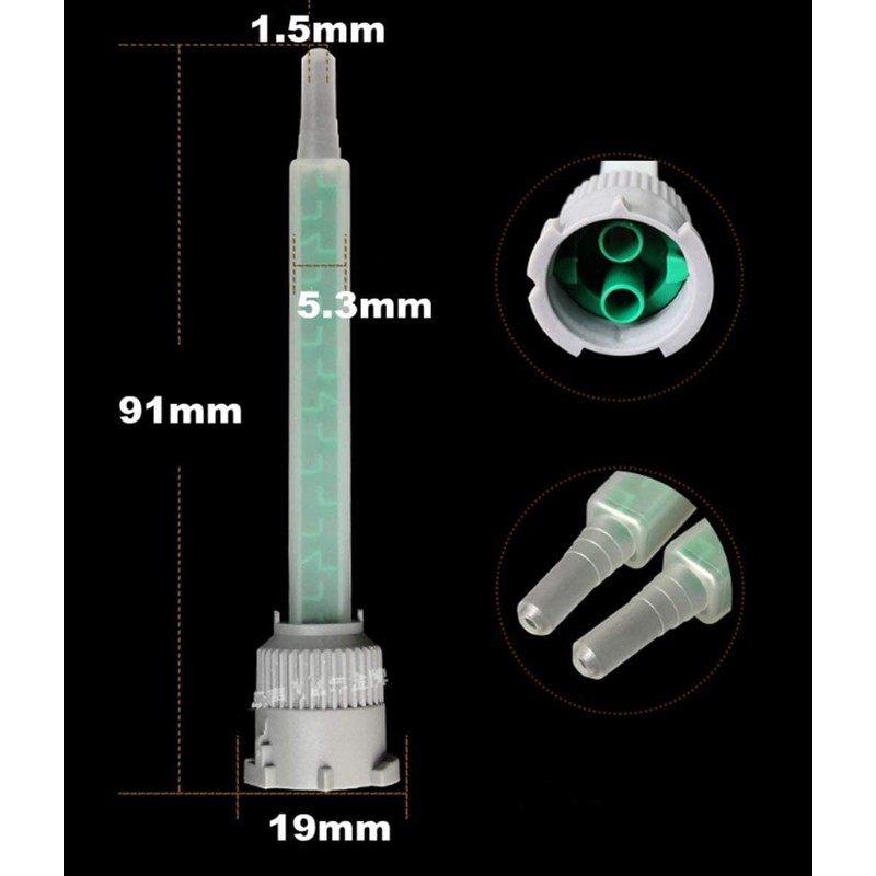 40Pieces Epoxy Mixing Nozzles Adhesive Cartridges Tip Static Resin Mixer