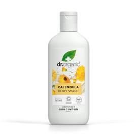 Dr Organic Calendula Body Wash, Shower Gel, Sensitive Skin, Natural, Vegan, Cruelty-Free, Paraben & SLS-Free, Recyclable & Recycled Ocean Bound Plastic, Certified Organic, 250 ml, Packaging May Vary
