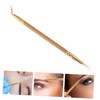 Baluue 2 Pcs Double-ended Thin Eyeliner Brush Kit Bamboo Synthetic