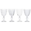 MIKASA Cheers Goblet Set/Crystal Wine Glasses with Decorative Etching, 340