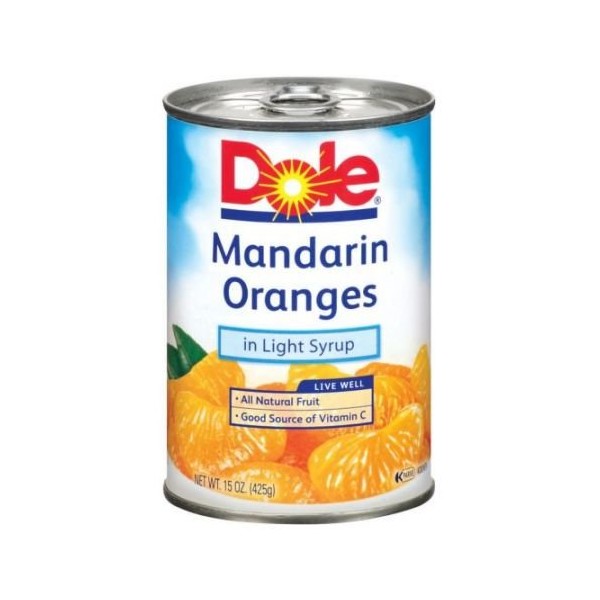 Dole Mandarin Oranges in Light Syrup, 15 Ounce -- 12 per case.