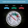 Backyard Compost Thermometer 16 Inch(No Batteries), Stainless Steel Soil Testing