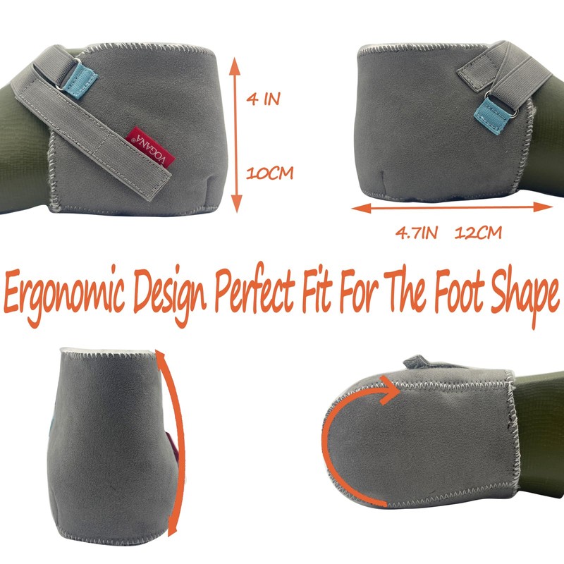 Vogana Heel Protectors for Pressure Sores Sheepskin Protector Soft Foot