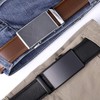 2 Pack Leather Ratchet Belt for Men Adjustable Dress Belt