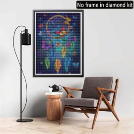 Hoobee 5D DIY Diamond Painting Butterfly, Diamond Painting Pictures Dream Catcher, Diamond Painting Adults, Full Drill Embroidery Cross Stitch Art Crafts for Home Wall Decoration 30 x 40 cm - 22