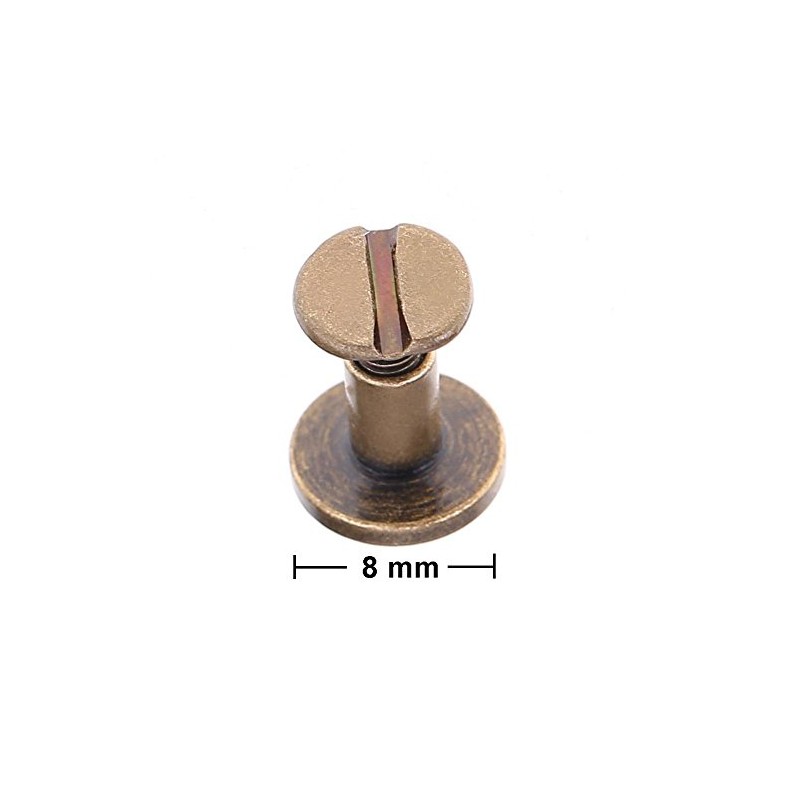 HAND® 20 Sets of Antique Brass Tone Copper Binding Screws