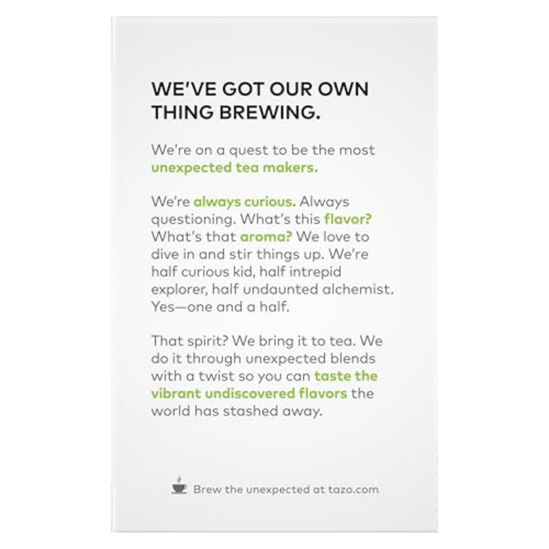 TAZO Organic Peachy Green Tea Bags, Green & Black Tea
