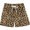 visesunny Leopard Grain Classic Swim Trunks Boys Toddler Bathing Suits