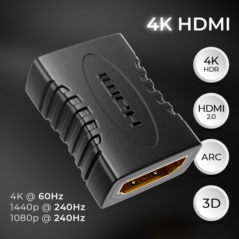 deleyCON HDMI Kupplung Adapter Verbinder - HDMI (Typ A) Buchse