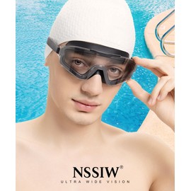 NSSIW Goggles Swimming Adult Swim-Goggles: No Leak with UV400 Protection Anti Fog Wide View for Men and Women 3 Pack