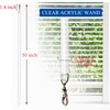 JUYO VONSAN Clear Acrylic Curtain Pull Wand 5 pack Drapery