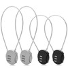 4 Pcs Cable Padlocks Combination, Flexible Padlocks with Code Long,