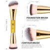 DUcare Foundation Brush Contour Bronzer Makeup Brush Double Ended Self