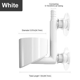 RINJUN Aquarium Air Stone Oxygen Pump Accessories Nano Bubble Disc Air Refiner Fish Tank Bubbler (White)