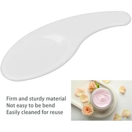 Cuchara para Mascarilla Facial, 50 Piezas Espátula para Crema Facial Forma Curva Lavable Reutilizable Cuchara Cosmética para Pegamento de Uñas Cucharas de Maquillaje Espátula Cosmé