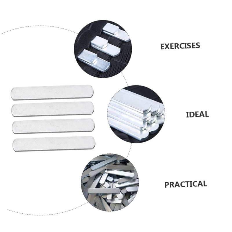 Mipcase Weighted Steel Plate for Fitness Training 4-Piece Set Electroplated