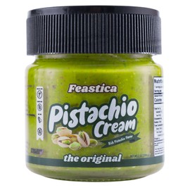 FEASTICA Pistachio Cream Original – 70% Pistachio Spread, Rich, Nutty, Gluten-Free, Vegan, No Palm Oil – Ideal for Toast, Pastries, and Gourmet Recipes (7 Ounce (Pack of 1))