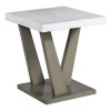 Picket House Furnishings Graham Square End Table in Gray
