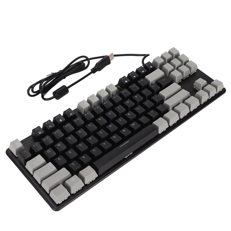 87 Key Mechanical Keyboard RGB Backlight Blue Switch Quick Response