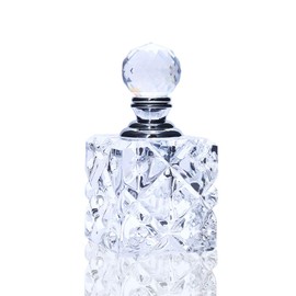 H&D HYALINE & DORA Clear Cubic Carved Decor Refillable Perfume Bottle