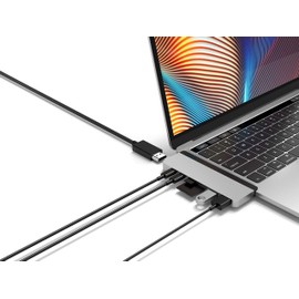 Hyper - New HyperDrive DUO 7-in-2 Hub - USB-C For MacBook Pro / Air - HDMI 4K60Hz HDR, USB-C 40Gbps 100W PD, USB-C 5Gbps 60W PD, MicroSD/SD 3.0 UHS-I 104MB/s, 2 x USB-A 5Gbps - Space Gray