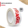 Cinta Adhesiva Para Empaque Embalaje Frágil 48mm X 50m 36pz