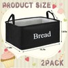 HFYZZ 2 Packs Bread Storage Basket for Pantry, Imitation Linen