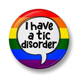 I have Tic Disorder Pin Badge, 32mm or 44mm, Communication, Mental Health, Awareness, Tics, Tic Disorder (32mm, Multicolour)