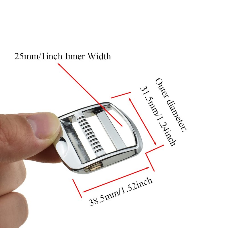 HAHIYO Adjustable Ladder Lock Webbing Release Slider Buckle Zinc Alloy
