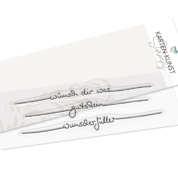 Motif Stamp Lettering Set Wünsche dir was Karten-Kunst KK-0261 Clear