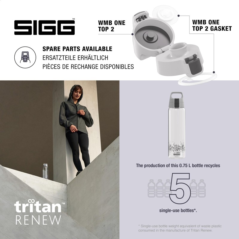 SIGG Total Clear ONE MyPlanet™ Drinking Bottle, BPA-Free and Leak-Proof