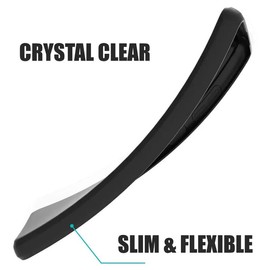 WDMYLFTW Case for Honor X6A + Glass Screen Protector Tempered Film - Transparent Silicone Soft Flexible Bumper Shockproof TPU Protective Cover Shell for Honor X6A (Black)