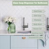 14Oz Green Soap Dispenser Bathroom, Clear Glass Hand Soap Dispensers