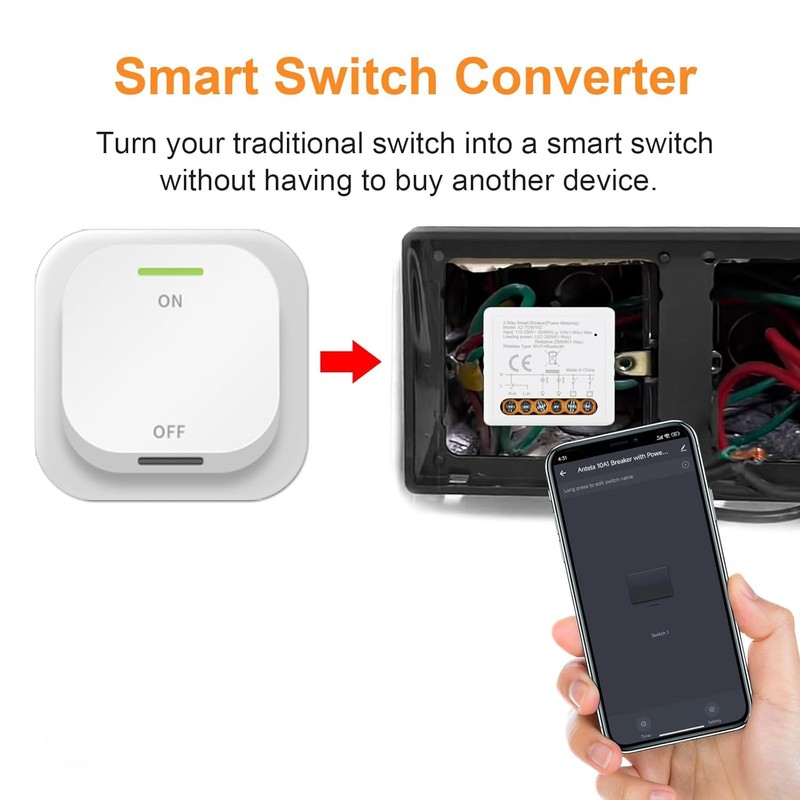 ANTELA Smart Relay Switch WLAN and Bluetooth 1 Channel 16