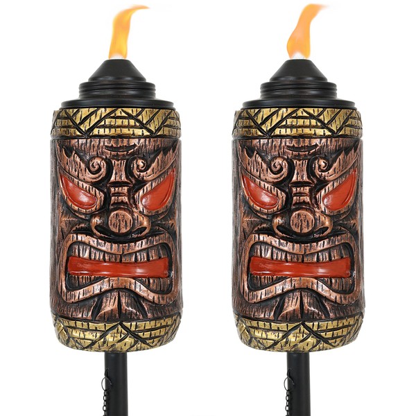 Sunnydaze Set of 2 Tiki Face Torch – 24 to