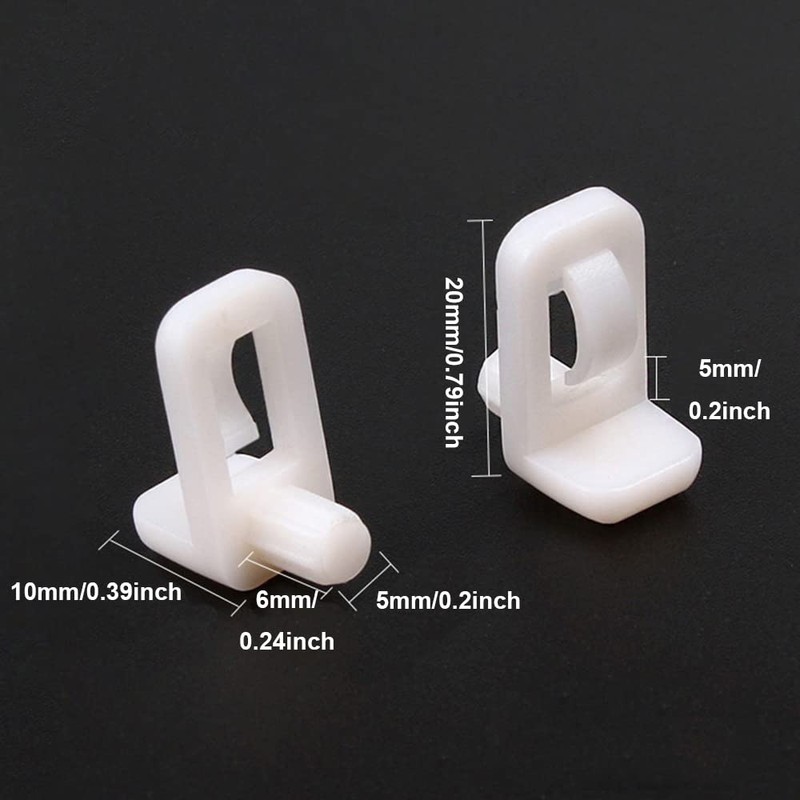 200 Pieces Plastic Shelf Brackets Shelf Brackets Clips for Kitchen