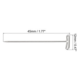 PATIKIL T Pins, 50 Pcs Stainless Steel T-Pins 2 Inch Stick Pins for Wigs, Blocking Knitting, Sewing, Straight T-Pins for Home, Office, Silver