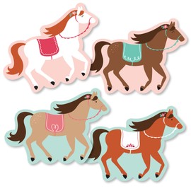 Big Dot of Happiness Run Wild Horses - Decorations DIY Pony Birthday Party Essentials - Set of 20