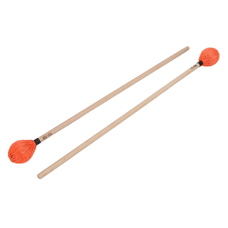 1 Pair Marimba Mallets Medium Hard Yarn Head with Maple