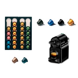 COVERBAGBCN Set of 2 Compatible Nespresso Methacrylate Coffee Capsule Dispenser 24 Capsules - Capsule Holder - Colours (Matte Black)