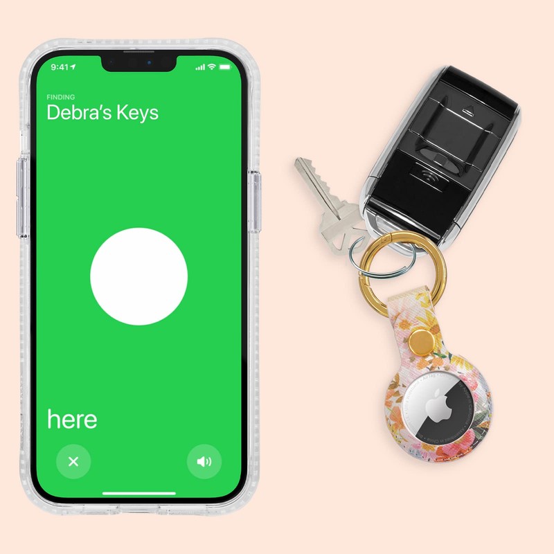 [Rifle Paper Co.] AirTag Case Keychain Type with Clip Ring