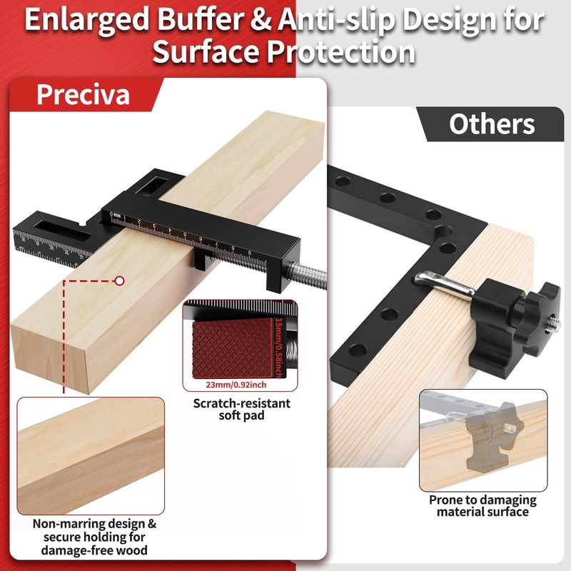 Preciva Corner Clamp for Woodworking, 90 Degree Right Angle Clamp,