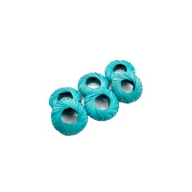 La Sol Imports Napkin Rings Rustic Hand Woven Set of Colorful Ring Holder Coastal Tropical Beachy Napping Rings for Thanksgiving Xmas Wedding Everyday Dinning Table Parties (6X, Turquoise)