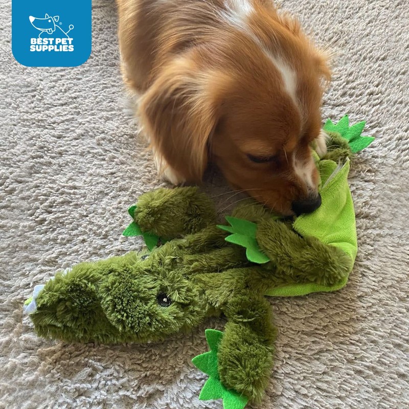 Best Pet Supplies 2-in-1 Stuffless Squeaky Dog Toys with Soft,