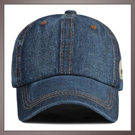 One Limitation CP416 Denim Patch, Simple, Cap, Brim, Casual, Men's, Women's,, navy
